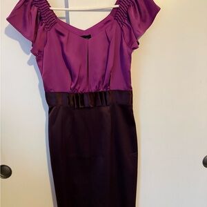 Max & Cleo Elegant Purple Midi Dress